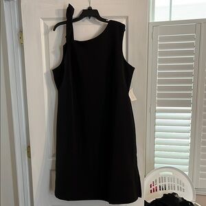 Eloquii Black Asymmetrical One Shoulder Sheath Dress 20 NWT